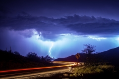 Monsoon Storm From Babad Do'ag Vista Point Mt. Lemon