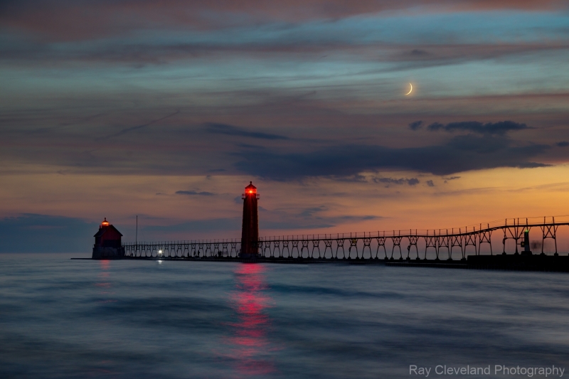Twilight in Grand Haven, Michigan