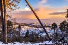 Snowy sunset on Mount Lemmon