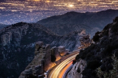 Geology vista point at twilight